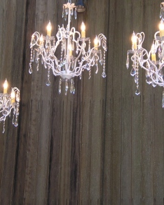 White Iron Crystal Chandelier x 3