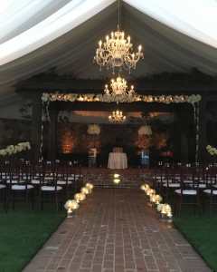 Venetian Chandeliers Ceremony Tent